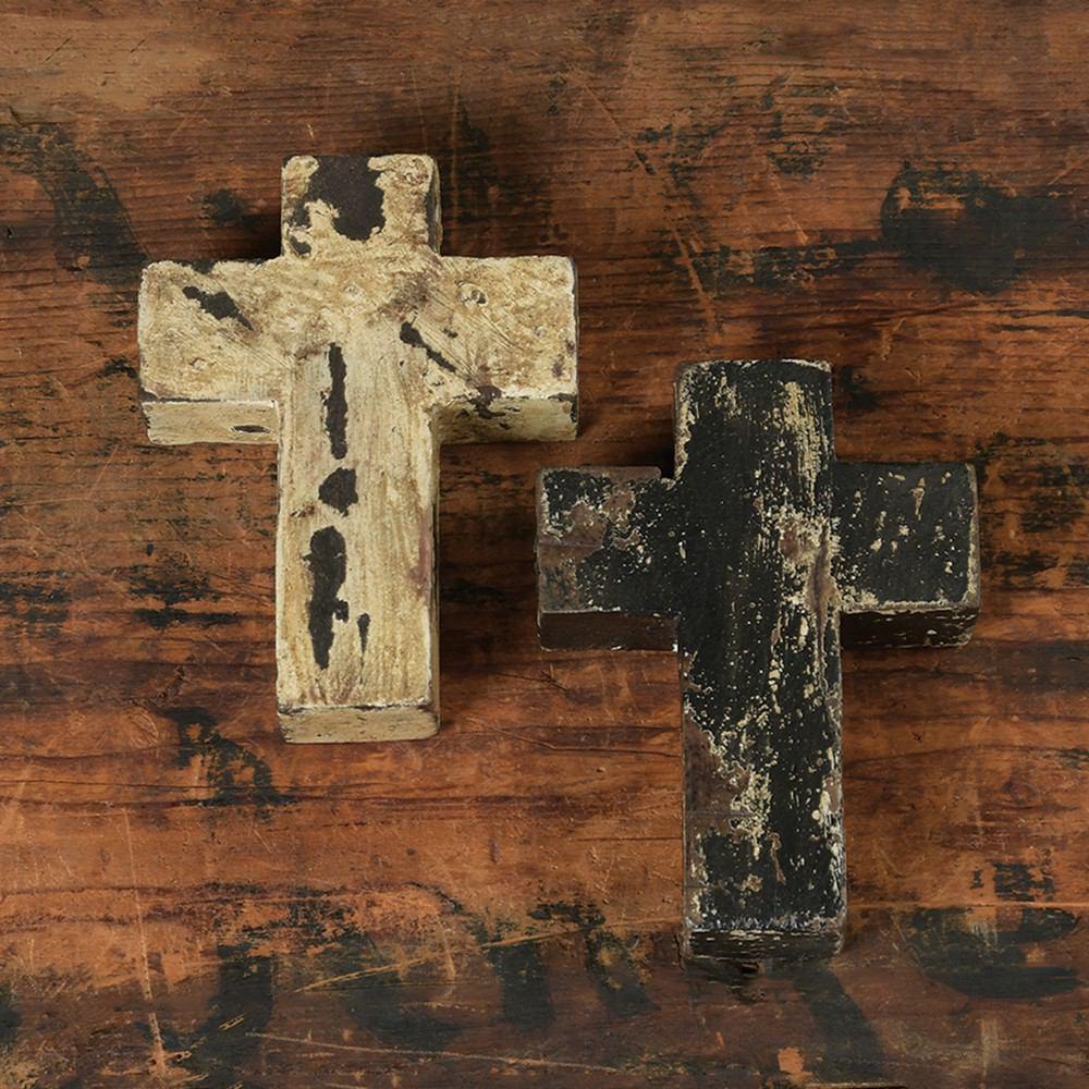 HomArt Wood Painted Cross - Set of 6 | Modishstore | Home Accents