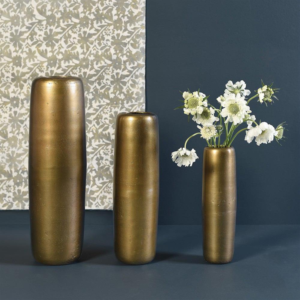 HomArt Lane Vase - Brass | Modishstore | Vases