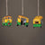 HomArt Painted Metal Tuk-Tuk Ornament - Set of 4 - Feature Image | Modishstore | Holiday