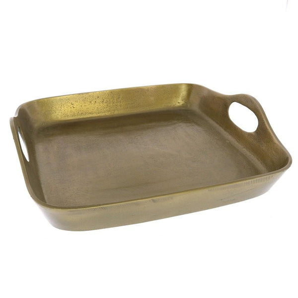 HomArt Mackenzie Square Tray - Large - Brass-7