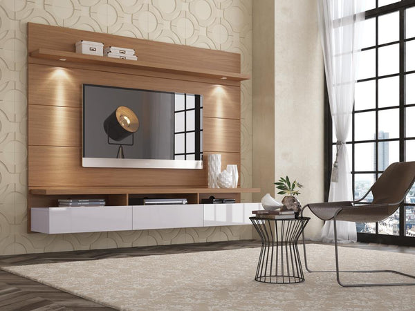 Manhattan Comfort Cabrini 2.2 Floating Wall Theater Entertainment Cente | TV Panels | Modishstore-9