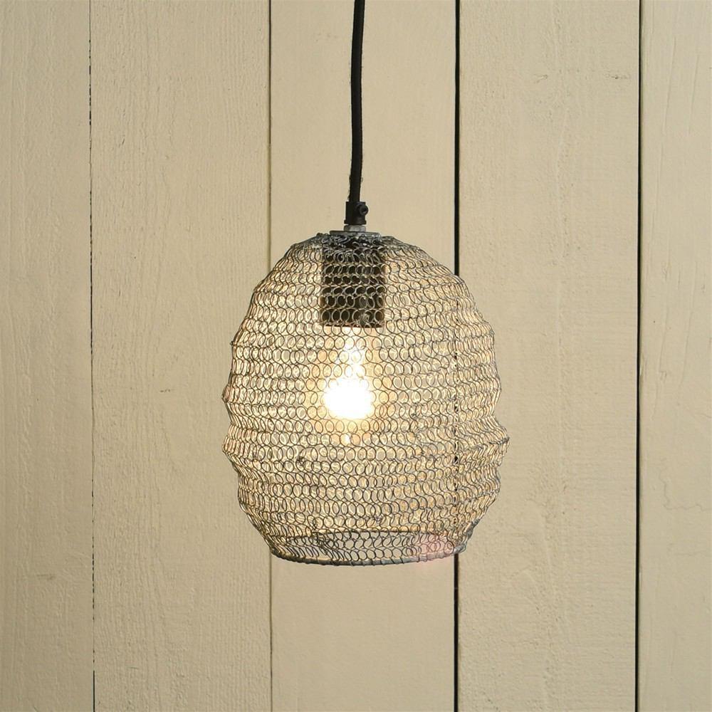 HomArt Bristol Looped Wire Pendant - Distressed Grey-2
