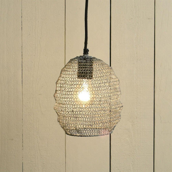HomArt Bristol Looped Wire Pendant - Distressed Grey-2