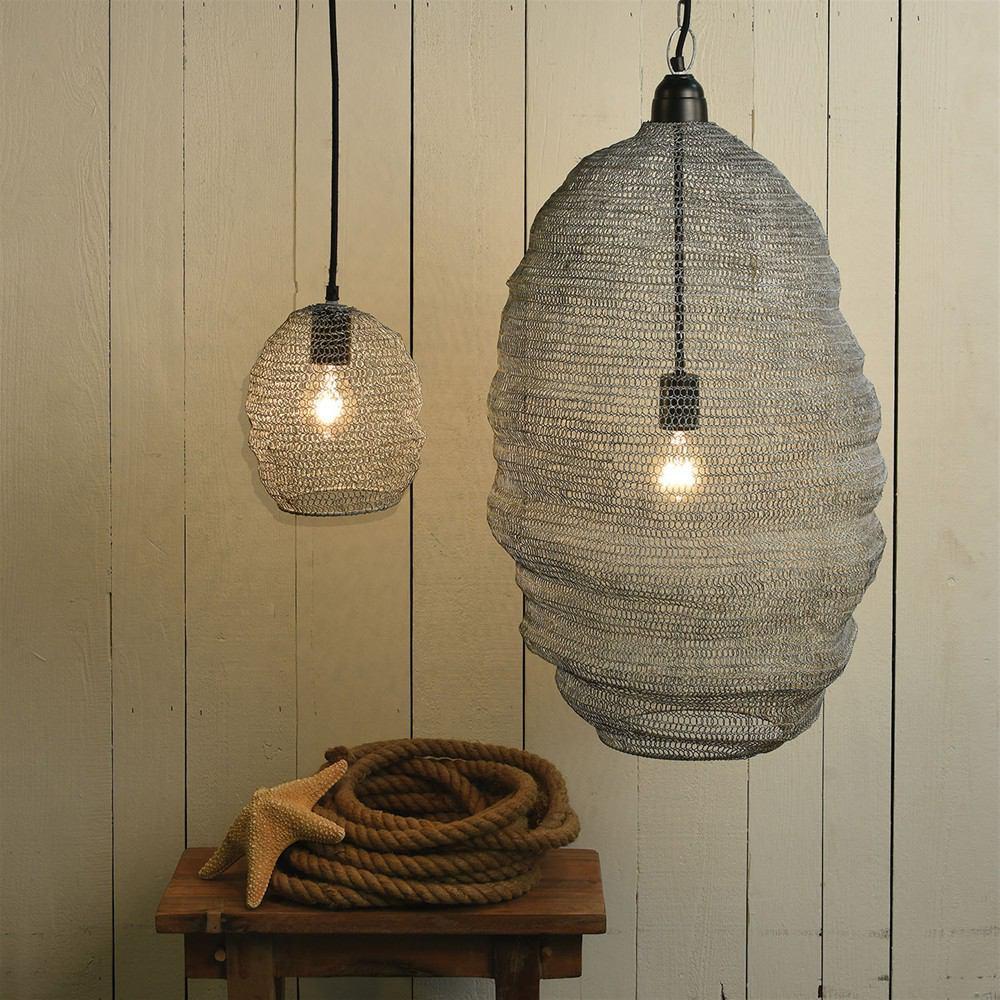 HomArt Bristol Looped Wire Pendant - Distressed Grey | Modishstore | Pendant Lamps