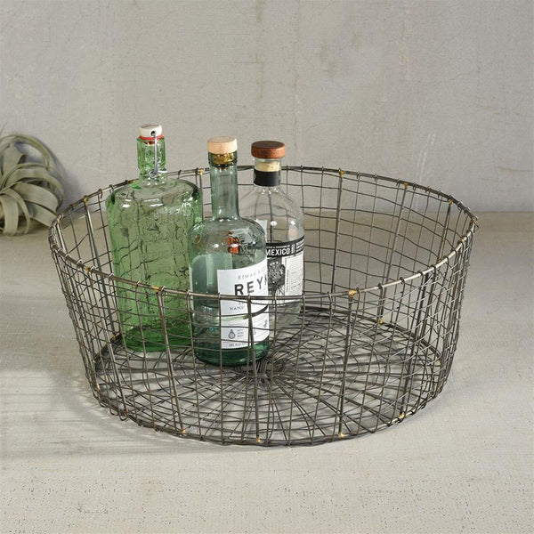HomArt Soren Tapered Wire Basket - Low - Natural-3