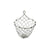 HomArt Otis Wire Wall Basket - Zinc Whitewash - Small-3