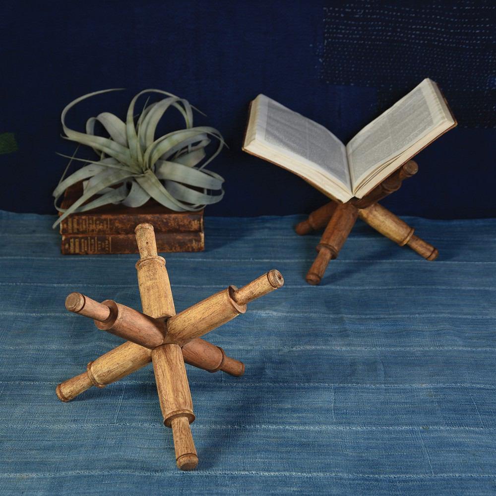 HomArt Wood Book Holder - Set of 2 - Feature Image | Modishstore | Office Accessories