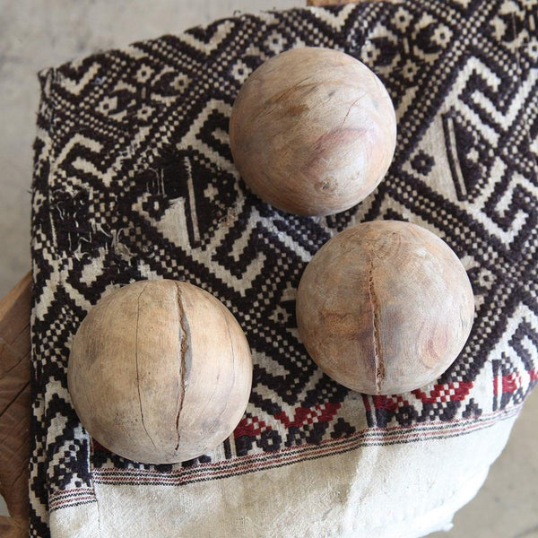 HomArt Salvaged Wood Spheres - Set of 6 - Feature Image | Modishstore | Home Accents