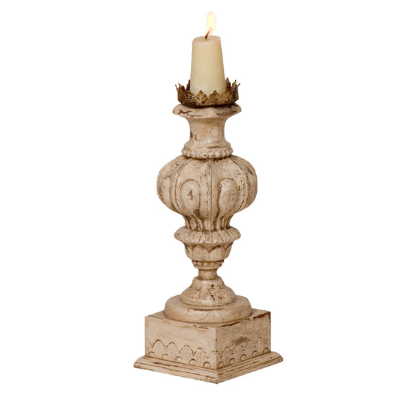 Guild Master Carved Candle Stand | Modishstore | Candle Holders