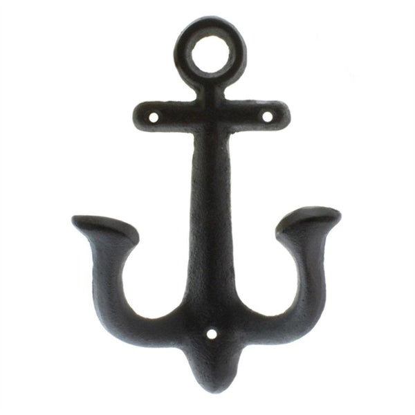 HomArt Anchor Hook - Cast Iron - Antique Black - Set of 6-2