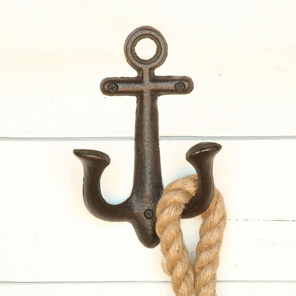 HomArt Anchor Hook - Cast Iron - Antique Black - Set of 6-4