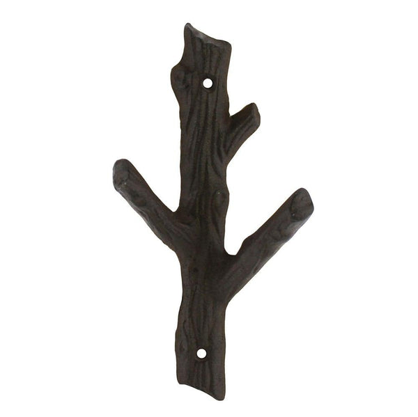 HomArt Faux Bois Cast Iron Wall Hook - Branch - Brown - Small-3