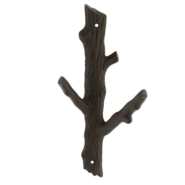 HomArt Faux Bois Cast Iron Wall Hook - Branch - Brown - Set of 6 - Feature Image-2
