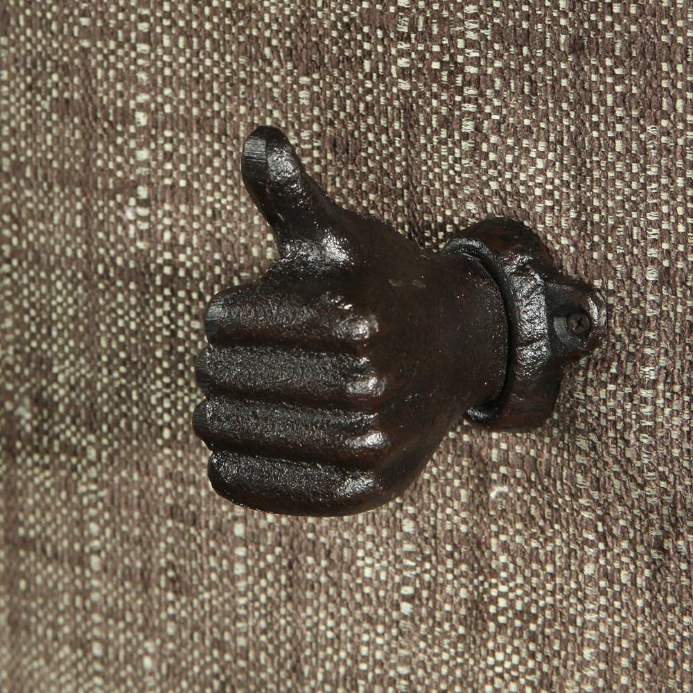 HomArt Wall Mounted Cast Iron Hand - Thumbs Up - Set of 4-4