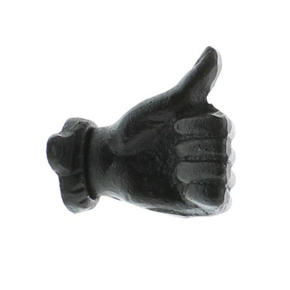 HomArt Wall Mounted Cast Iron Hand - Thumbs Up - Antique Black-3