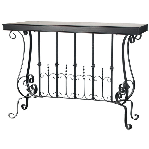 A&B Home Black Console Table