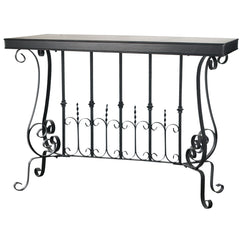 A&B Home Black Console Table