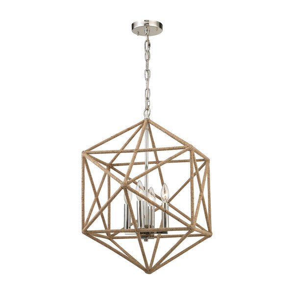 ELK Lighting Exitor Chandelier In Polished Nickel - 31585/86 | Modishstore | Chandeliers