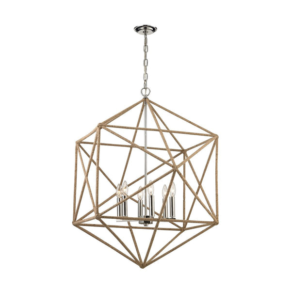 ELK Lighting Exitor Chandelier In Polished Nickel - 31585/87-2