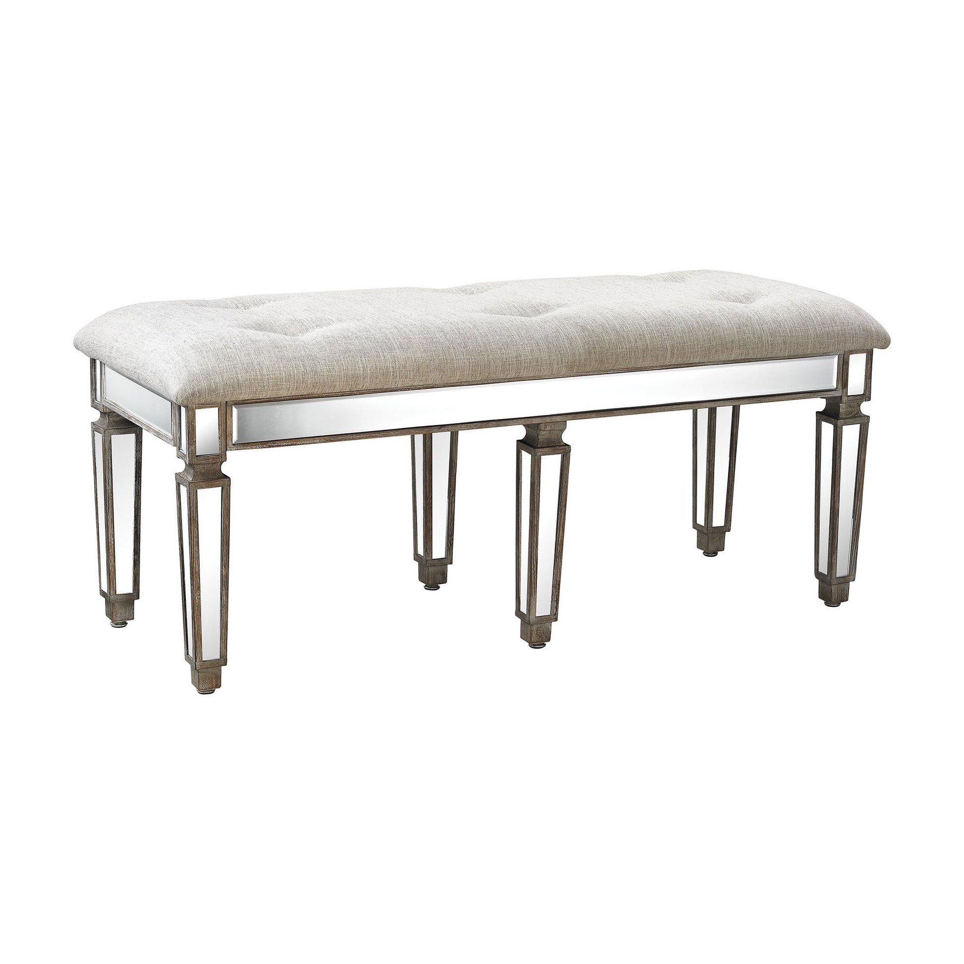 Sterling Industries Jules Mirrored Bench | Modishstore | Stools & Benches