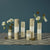 HomArt Shore Ceramic Cylinder Vase - Natural | White - Set of 4 | Modishstore | Vases