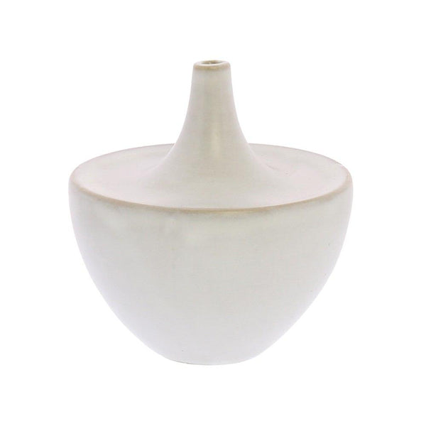 HomArt Lief Ceramic Vase - White - Med-4