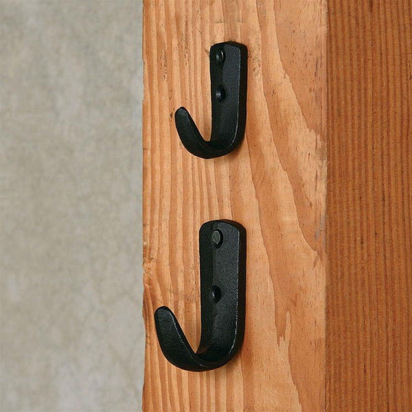 HomArt Cabin Wall Hook - Black - Set of 12-5