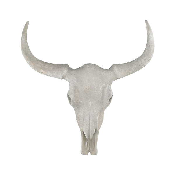 Guild Master Big Wells Steer Skull In Sigma Stone | Modishstore | Trophy Head