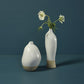 HomArt Rona Ceramic Vase - White - Set of 4-5