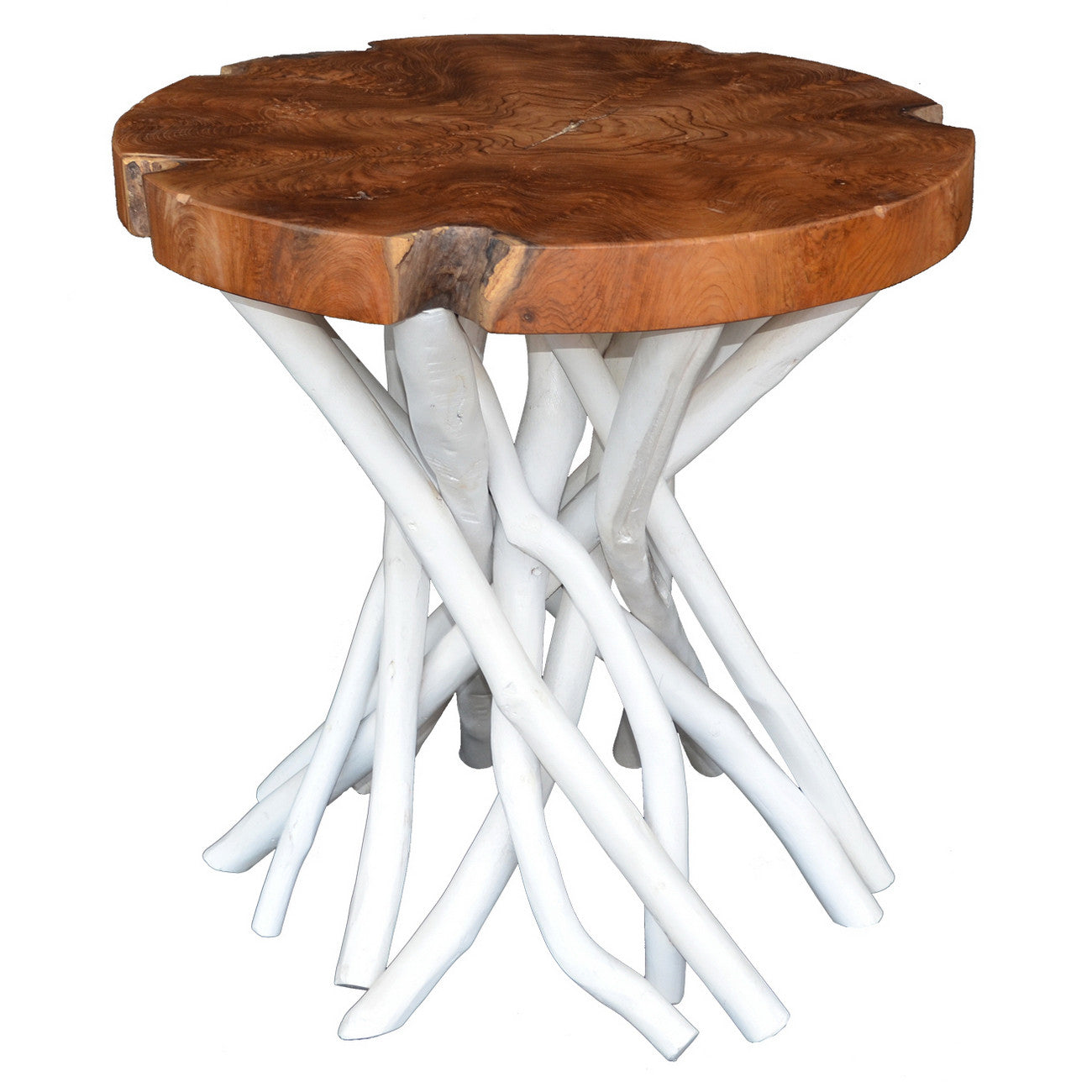 A&B Home Brown & White Wood Table