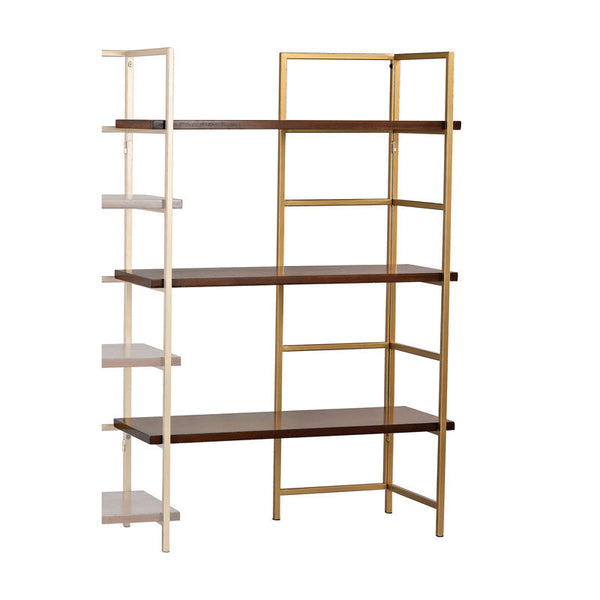 Sterling Industries Balart Gold And Walnut Extension For Shelf Unit | Modishstore | Shelves & Shelving Units