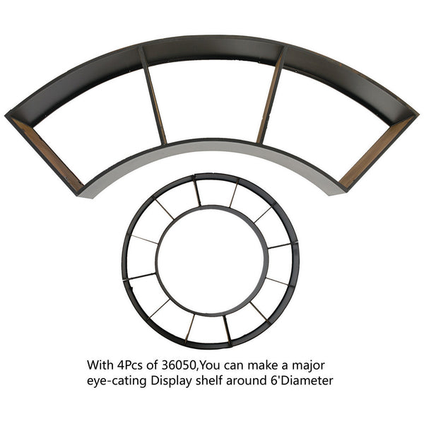 A&B Home Radial Curve Wall Shelf 