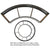 A&B Home Radial Curve Wall Shelf 