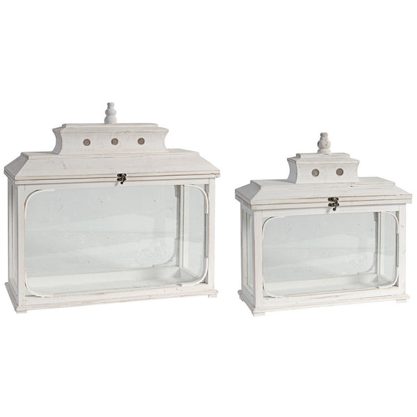 A&B Home Barclay White Candle Holder Boxes