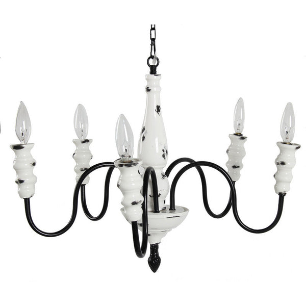 A&B Home Metal/Ceramic Chandelier
