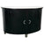 A&B Home Black & White Semi Round Cabinet