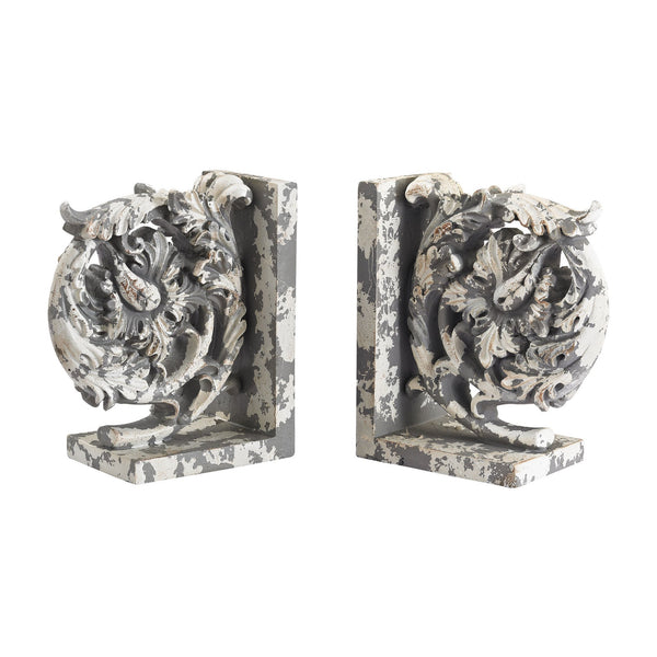 Sterling Industries Aged Plaster Scroll Bookends | Modishstore | Bookends