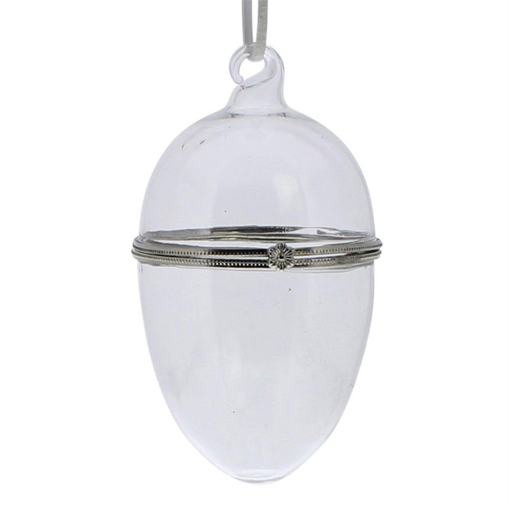 HomArt Glass Keepsake Box Ornament - Egg - Set of 12-2