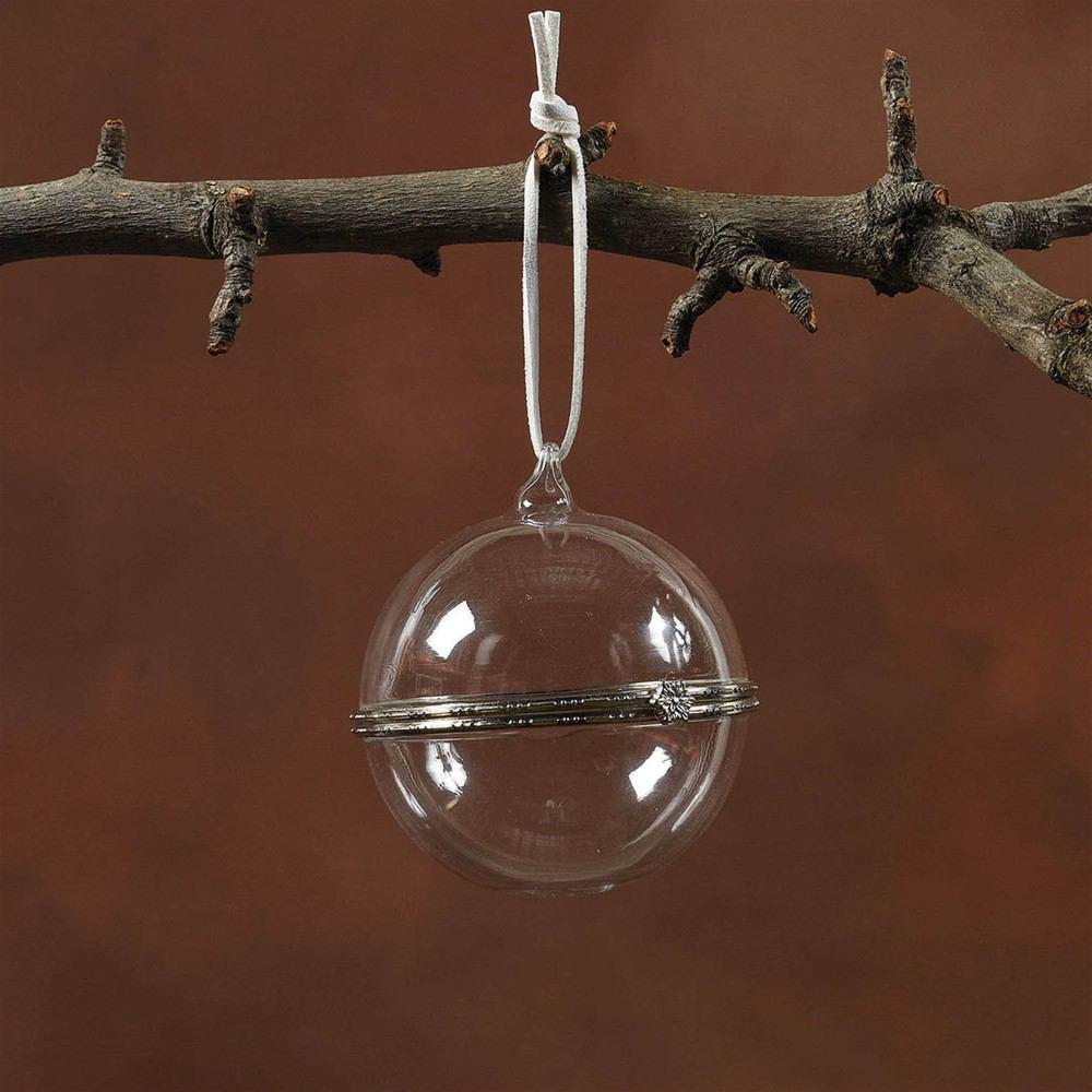 HomArt Glass Keepsake Box Ornament - Sphere - Set of 12-3