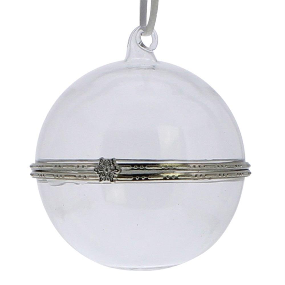 HomArt Glass Keepsake Box Ornament - Sphere - Set of 12-2
