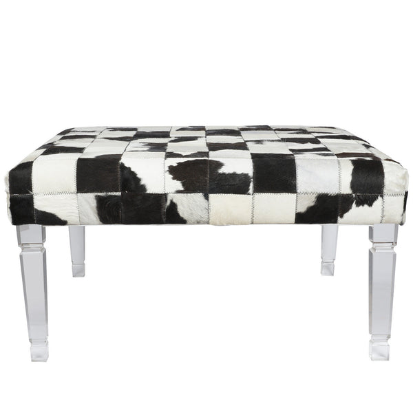 A&B Home Upholstered Bench With Acrylic Legs