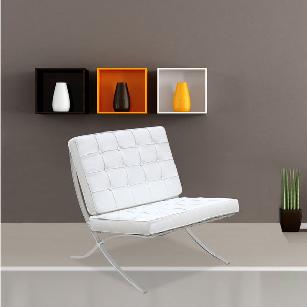 Fine Mod Imports Pavilion Chair in Italian Leather | Accent Chairs | Modishstore-8