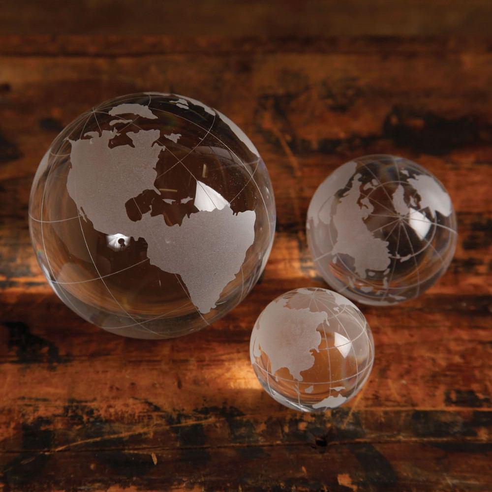 HomArt Glass Globe - Clear-Etched - Set of 6 | Modishstore | Holiday