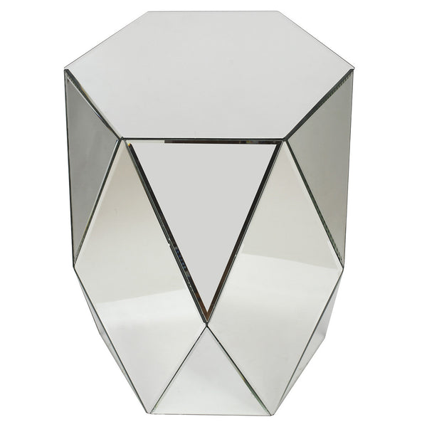 A&B Home Geometric Mirrored Accent Table