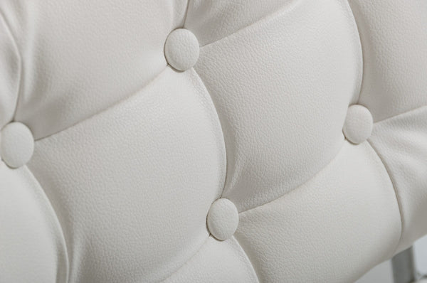 Vig Furniture Modrest Coppola Modern White Leatherette Bar Stool | Modishstore | Bar Stools-3