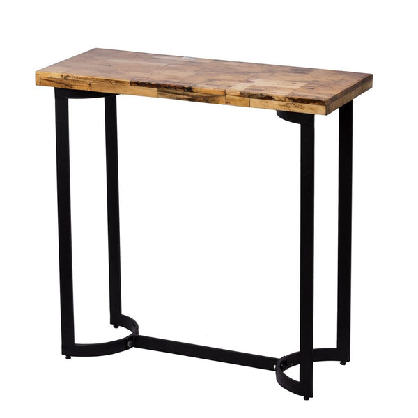 A&B Home Weathered Wood Console Table
