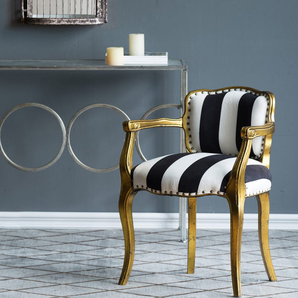A&B Home Glamorous Gold Finish Arm Chair