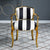 A&B Home Glamorous Gold Finish Arm Chair