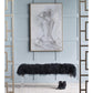A&B Home Mongolian Fur Bench
