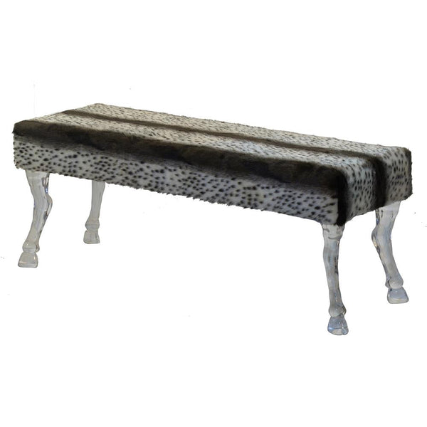 A&B Home Faux Fur Bench - 43552